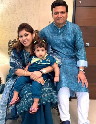 happy couples with baby
